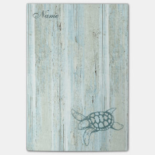 Elegant stylish sea turtle personalized vintage post-it notes