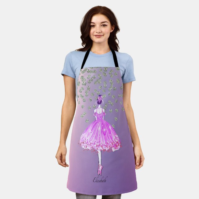 Elegant Stylish Shiny Diamonds Ballerina   Apron (Worn)