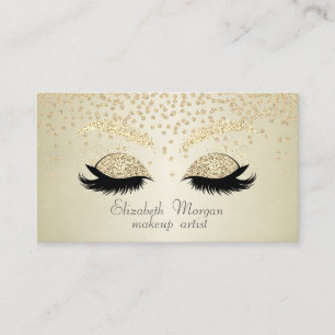Elegant Stylish Shiny Diamonds-Glitter Faux Lashes Business Card