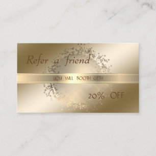 Elegant Stylish ,Shiny,Faux Gold  Referral Card