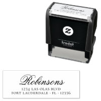 Elegant Stylish Signature Family Return Address Se