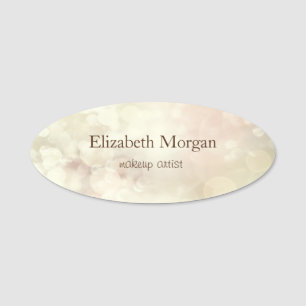 Elegant Stylish Simple Chic Bokeh Name Tag