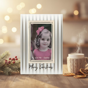 elegant stylish simple classy for her folded holiday card