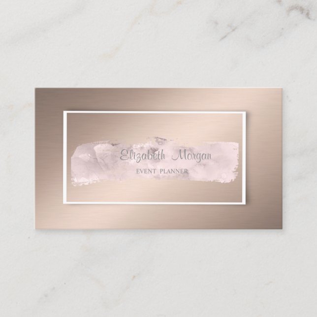Elegant Stylish Simple,Frame,Paint Stroke Business Card (Front)