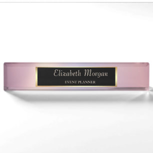 Elegant Stylish Simple  Gold Frame Nameplate