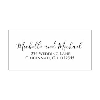 Elegant Stylish Simple Return Address Wedding Self-inking Stamp