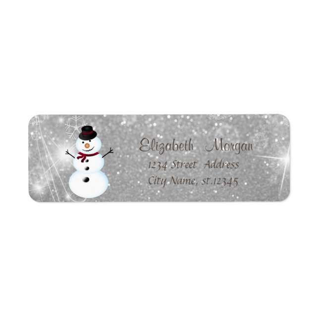 Elégant, Stylish Snowman, Parties scintillant Arge (Devant)