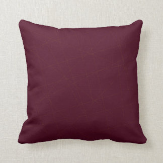 Elegant stylish solid dark purple burgundy throw pillow