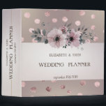 Elegant Stylish Sophisticated Dots  Floral Wedding Binder<br><div class="desc">Elegant chic floral wedding planner.</div>