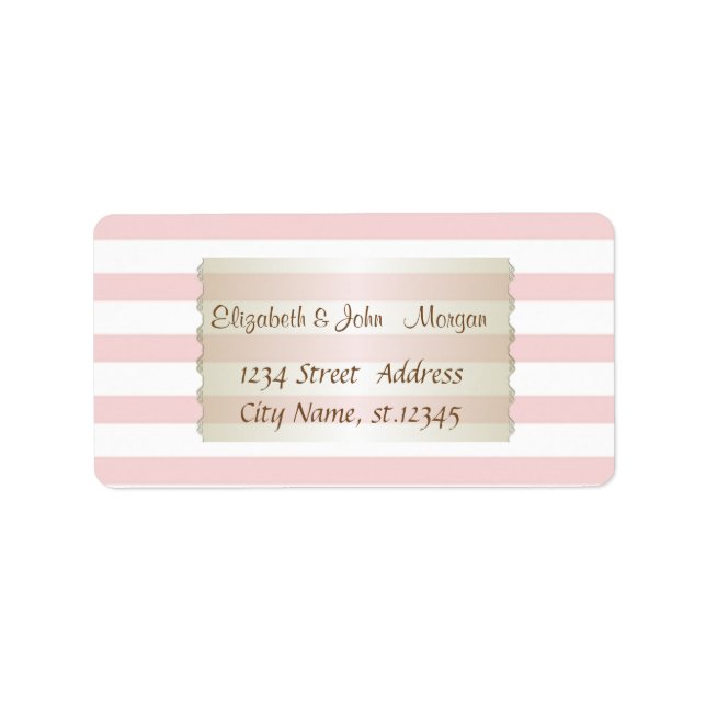 Elegant Stylish Striped Label (Front)