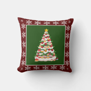Elegant Stylish Sweet Delicious Christmas Tree Throw Pillow