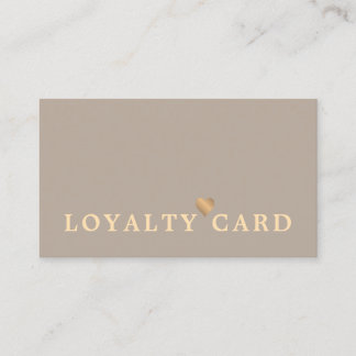 Elegant Stylish Taupe Golden Yellow Salon Loyalty Card