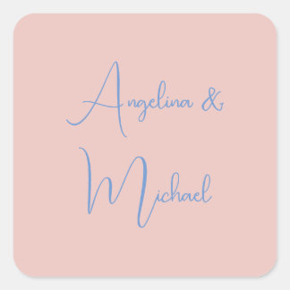 Elegant Stylish Trendy Handwriting Script Name Square Sticker