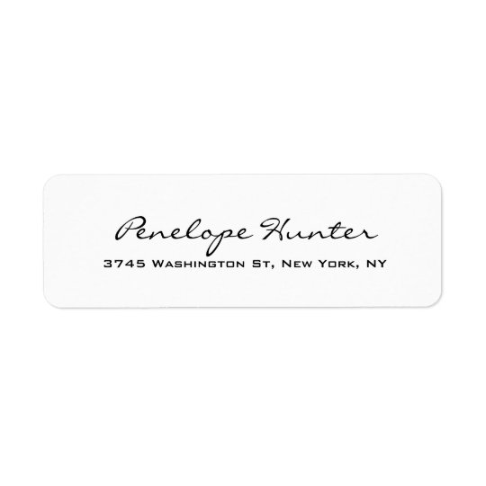 Elegant Stylish Trendy Modern Handwriting Script Return Address Label