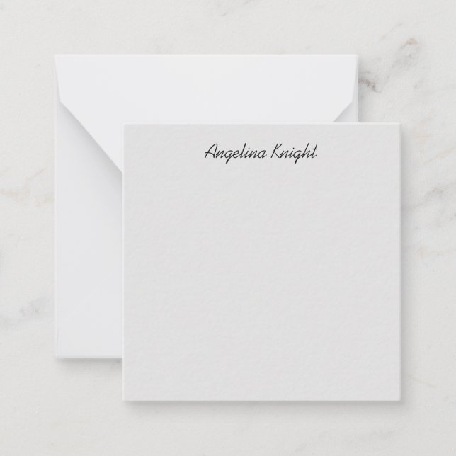 Elegant Stylish Trendy Unique Handwriting Script Card (Front)