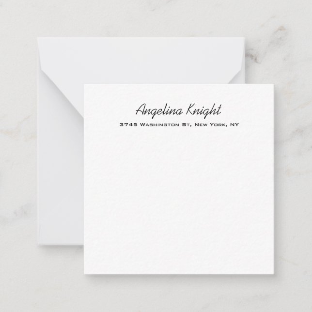 Elegant Stylish Trendy Unique Handwriting Script Card (Front)