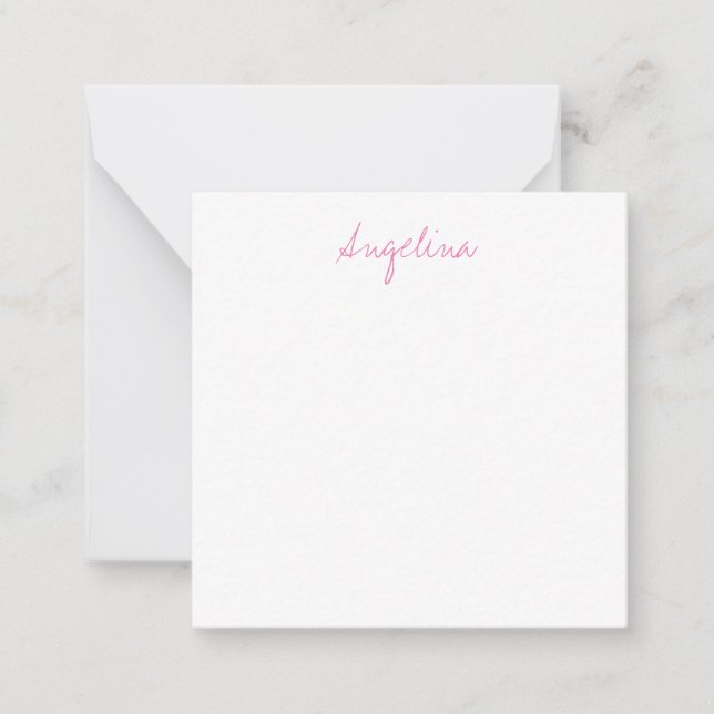 Elegant Stylish Trendy Unique Handwriting Script Card (Front)