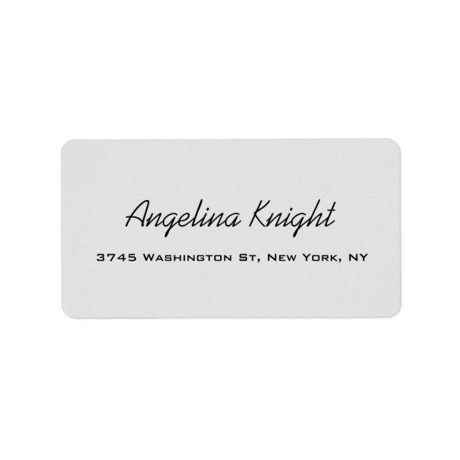 Elegant Stylish Trendy Unique Handwriting Script Label (Front)