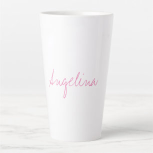 Elegant Stylish Trendy Unique Handwriting Script Latte Mug
