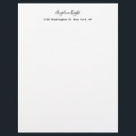 Elegant Stylish Trendy Unique Handwriting Script Letterhead<br><div class="desc">This Simplicity style is everything. Simple but truly makes a professional beautiful statement.</div>