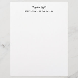 Elegant Stylish Trendy Unique Handwriting Script Letterhead