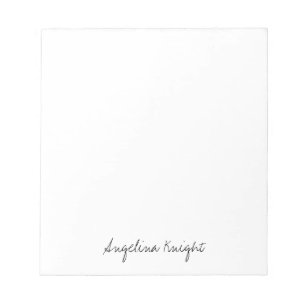 Elegant Stylish Trendy Unique Handwriting Script Notepad