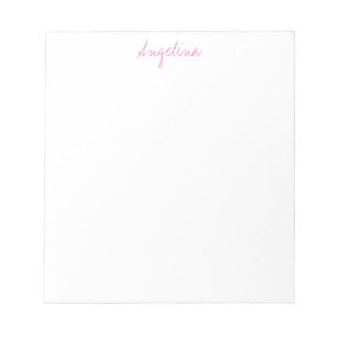 Elegant Stylish Trendy Unique Handwriting Script Notepad