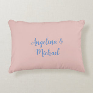 Elegant Stylish Trendy Unique Names Calligraphy Accent Pillow