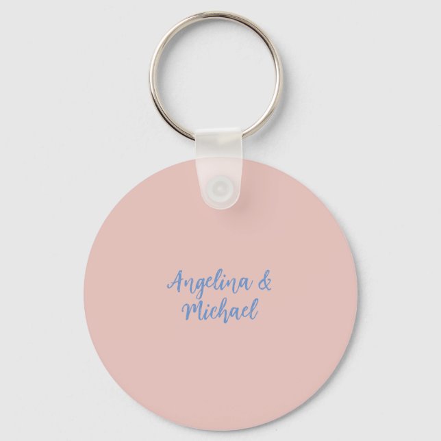 Elegant Stylish Trendy Unique Names Calligraphy Keychain (Front)