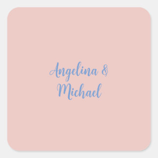 Elegant Stylish Trendy Unique Names Calligraphy Square Sticker