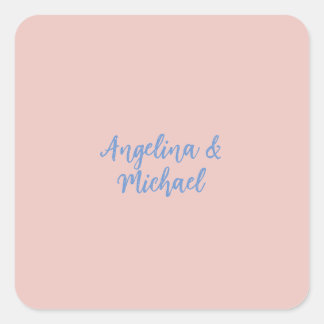 Elegant Stylish Trendy Unique Names Calligraphy Square Sticker