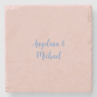 Elegant Stylish Trendy Unique Names Calligraphy Stone Coaster