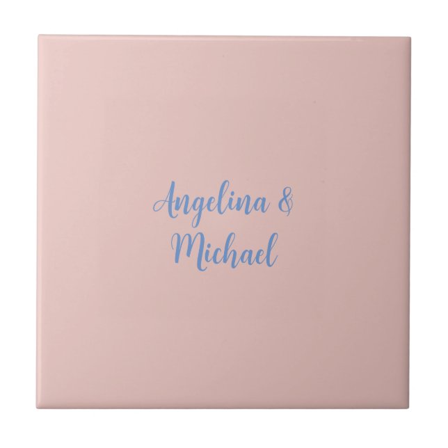 Elegant Stylish Trendy Unique Names Calligraphy Tile (Front)