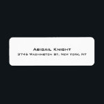 Elegant Stylish Trendy Unique Special Professional<br><div class="desc">Represent yourself with this classical,  elegant return address label. This template can be customized to meet all professional occupations.</div>