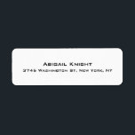 Elegant Stylish Trendy Unique Special Professional<br><div class="desc">Represent yourself with this classical,  elegant return address label. This template can be customized to meet all professional occupations.</div>