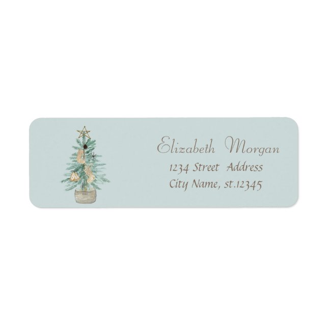Elegant,Stylish Watercolor Christmas Tree (Front)