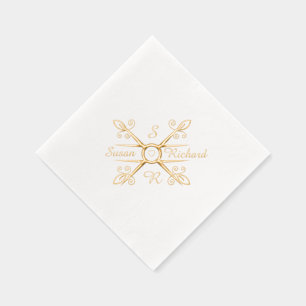 Elegant Stylish wedding Foil Napkins