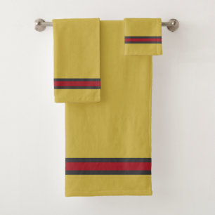 Elegant Stylish Yellow Mustard Luxury  Bath Towel Set