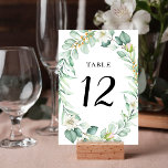 Elegant Succulent Greenery Wedding Table Number<br><div class="desc">Elegant Succulent Greenery Wedding Table Number. Create your own Table Number Card with this "Elegant Succulent Greenery Floral Foliage Wedding Table Number" template to match your wedding colours and style. For further customization, please click the "customize further" link and use design tools to modify this template. If you need help...</div>