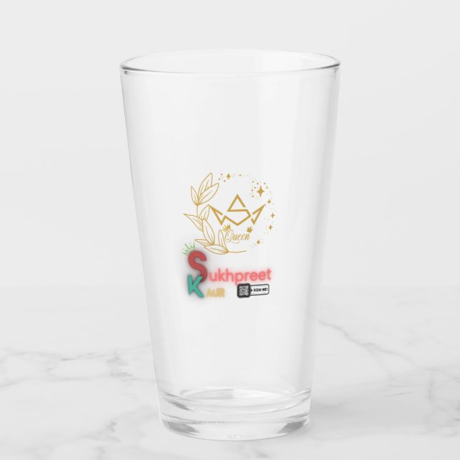 Elegant Sukhpreet Kaur Coupe de verre personnalisé (Devant)