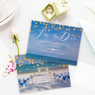 Elégant Summer Beach Wedding Enregistrer la carte 