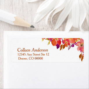 Elegant Summer Bouquet Modern Return Address