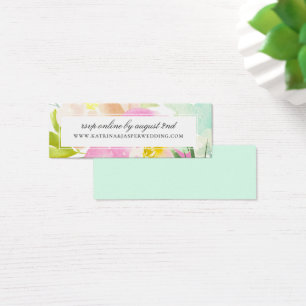 Elegant Summer Floral Mint Wedding Website RSVP