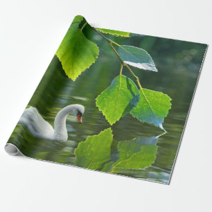 Elegant Summer Swan Wrapping Paper