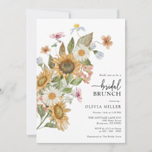 Elegant Sunflower Bridal Shower Invitation