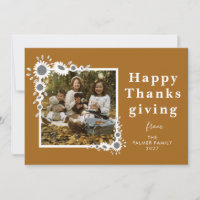  Elegant Sunflower Happy Thanksgiving Single Photo