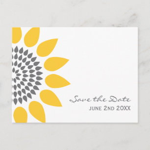 Elegant Sunflower Save the Date Announcement Postcard