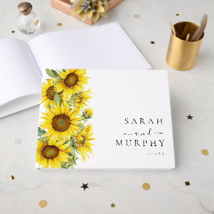 Elegant Sunflower Summer Wedding  Guest Book
