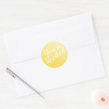 Elegant Sunflower Yellow Envelope Seals