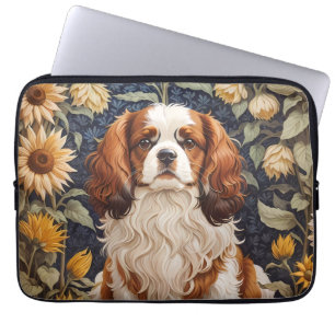 Elegant Sunflowers Cavalier King Charles Spaniel  Laptop Sleeve